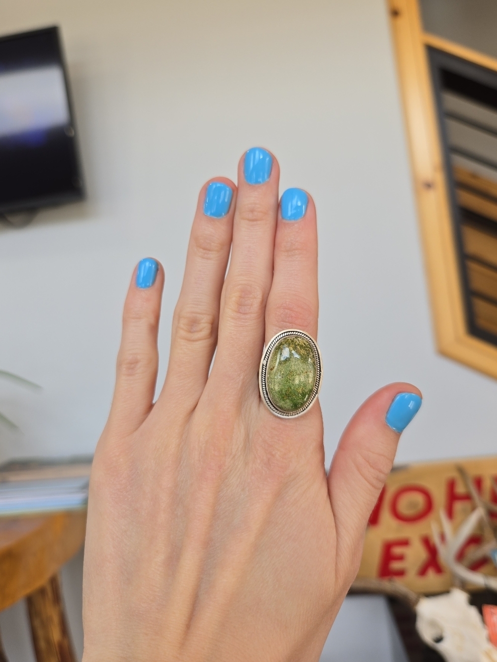 Green Catlina Turquoise Sterling Ring